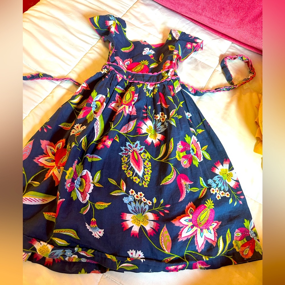 John Lewis girls navy dress